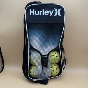 Hurley Pickleball Set 7pc w/ 2 Paddles 4 Balls & Carry Case Blue Gradient NEW